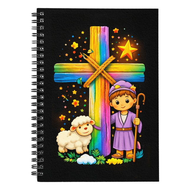 Jesus With the Sheep Spiral Notebook – Christian Gift for Kids