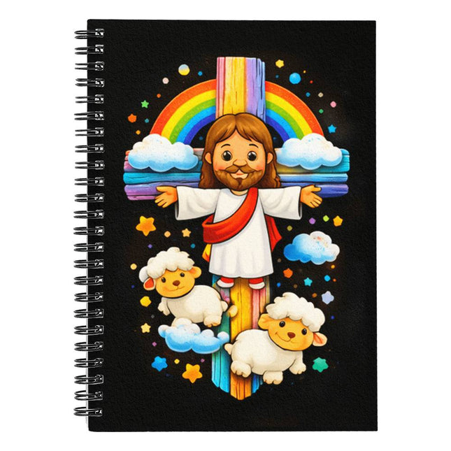 Jesus With the Sheep Spiral Notebook – Christian Gift for Kids