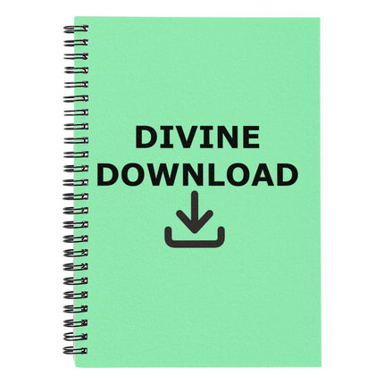 Divine Download Spiral Notebook – Christian Gift for Women
