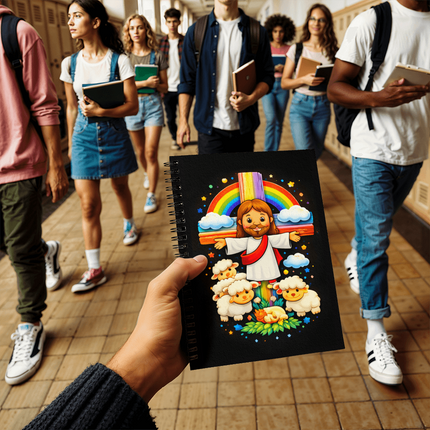 Jesus With the Sheep - Spiral Notebook – Christian Gift for Kids