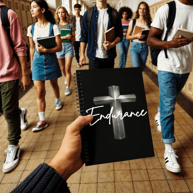 Endurance Cross Spiral Notebook – Christian Gift for Men
