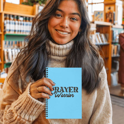 Christian Journal: Prayer Warrior Spiral Notebook | Light Blue | 6x8