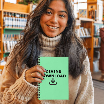 Divine Download Spiral Notebook – Christian Gift for Women