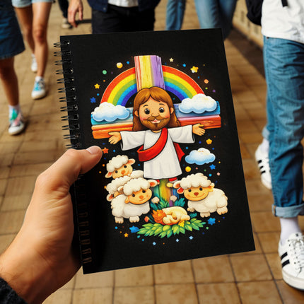 Jesus With the Sheep - Spiral Notebook – Christian Gift for Kids