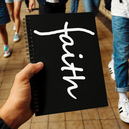 Faith Spiral Notebook | Black Christian Journal for Notes & Prayer