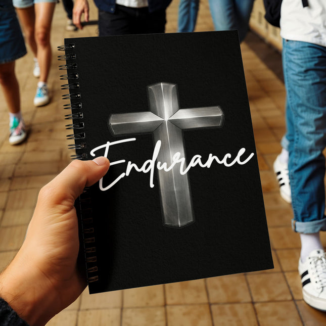 Endurance Cross Spiral Notebook – Christian Gift for Men