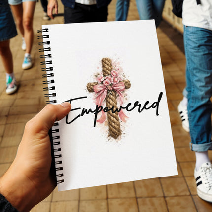 Modern Christian spiral notebook for women — "Everyday beauty, everyday faith" — a faith-forward gift, ready to give