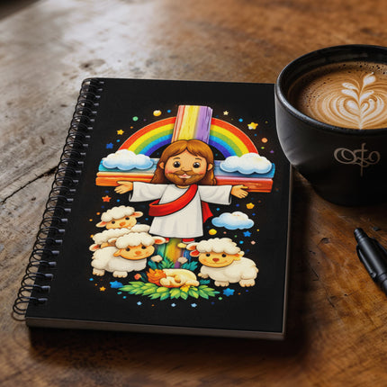 Jesus With the Sheep - Spiral Notebook – Christian Gift for Kids