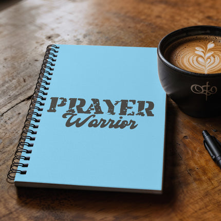 Christian Journal: Prayer Warrior Spiral Notebook | Light Blue | 6x8