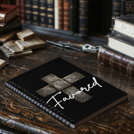 Favored Cross Spiral Notebook – Christian Gift for Men