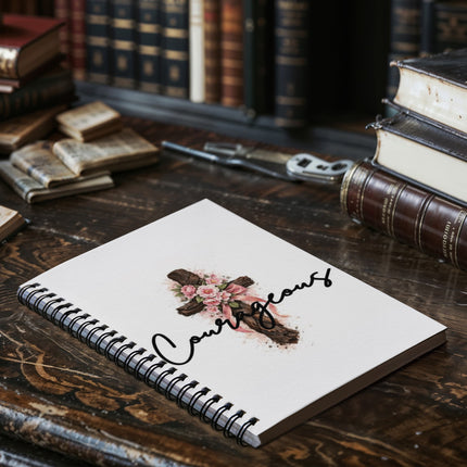 Divine Download Spiral Notebook – Christian Gift for Women