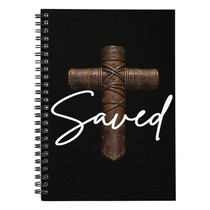 Saved Cross Spiral Notebook – Christian Gift for Men