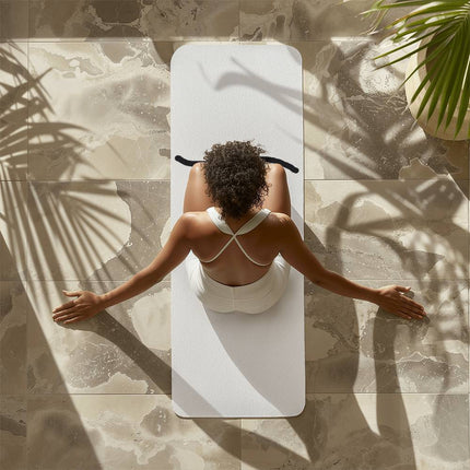 Faith Rubber Yoga Mat | White Christian Workout & Prayer Mat