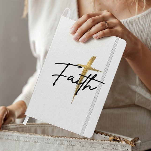 Faith Cross Christian Journal | Hardcover Bound Notebook
