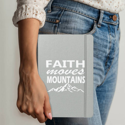 Faith Moves Mountains Ambassador Bound Journal | Silver | Christian Notebook
