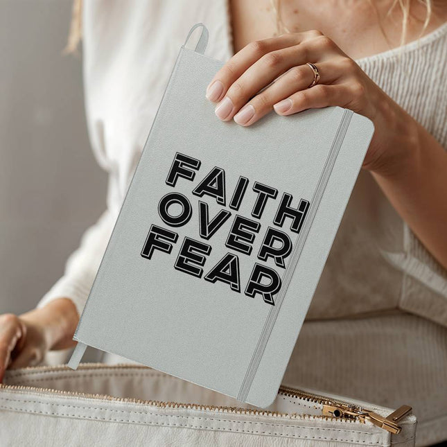 Faith Over Fear Ambassador Bound Journal | White | Christian Notebook