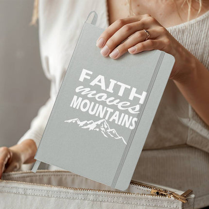 Faith Moves Mountains Ambassador Bound Journal | Silver | Christian Notebook