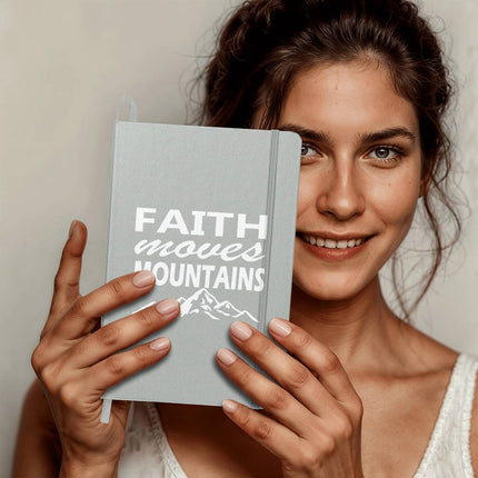 Faith Moves Mountains Ambassador Bound Journal | Silver | Christian Notebook