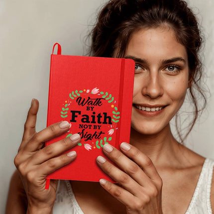 Walk by Faith Not by Sight Ambassador Bound Journal | White | Christian Notebook