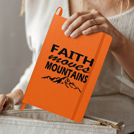 Faith Moves Mountains Ambassador Bound Journal | White | Christian Notebook