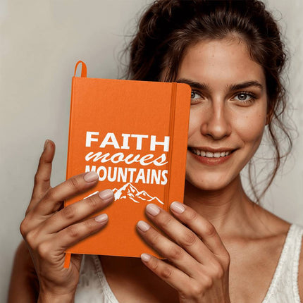 Faith Moves Mountains Ambassador Bound Journal | Silver | Christian Notebook