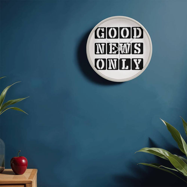 Good News Only | Joyful Christian Wall Clock | Gift for Her