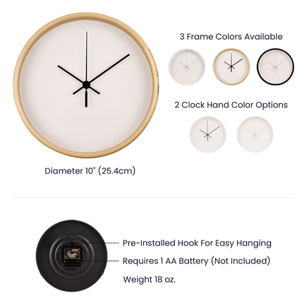 Inspiring Heart Cross Wood Frame Clock – Christian Gift for Women