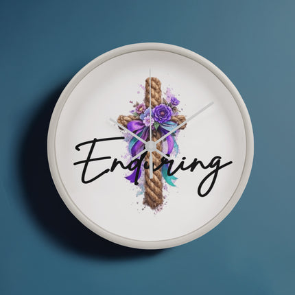 Modern Christian wall clock for women — "Held, seen, known" — a faith-forward gift, ready to give