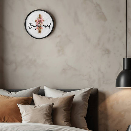 Inspiring Heart Cross Wall Clock – Christian Gift for Women
