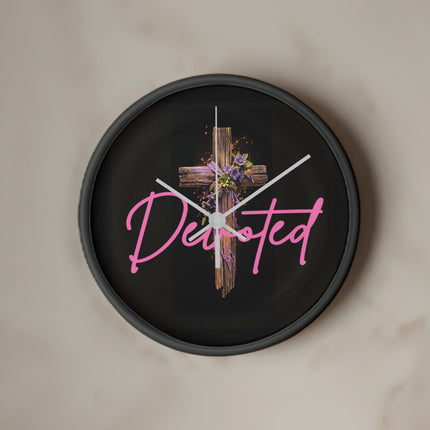 Inspiring Heart Cross Wood Frame Clock – Christian Gift for Women