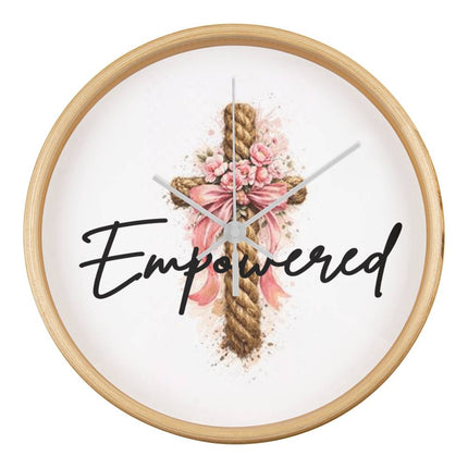 Inspiring Heart Cross Wall Clock – Christian Gift for Women