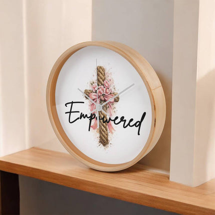 Inspiring Heart Cross Wall Clock – Christian Gift for Women