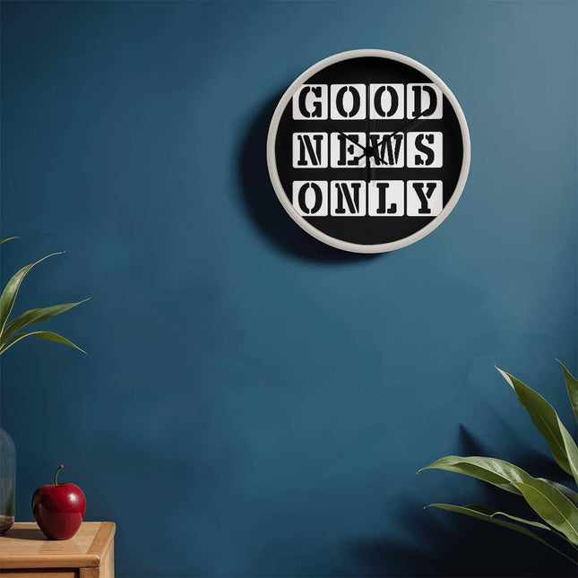 Good News Only White Print | Christian Wall Clock | Gift for Her