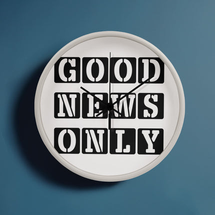 Good News Only Wood Frame Wall Clock | 10 Inch | Christian Home Decor