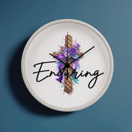 Inspiring Heart Cross Wall Clock – Christian Gift for Women