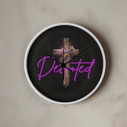 Inspiring Heart Cross Wood Frame Clock – Christian Gift for Women