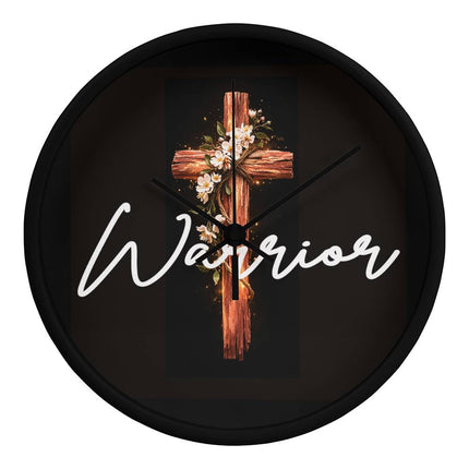 Inspiring Heart Cross Wood Frame Clock – Christian Gift for Women