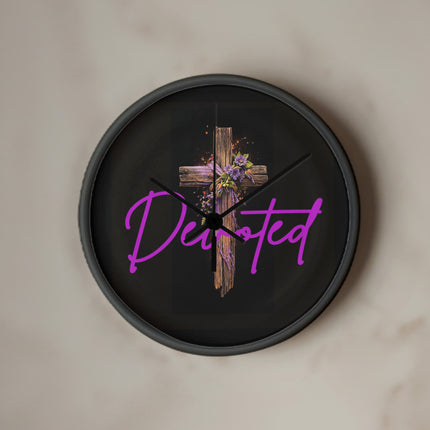 Inspiring Heart Cross Wood Frame Clock – Christian Gift for Women