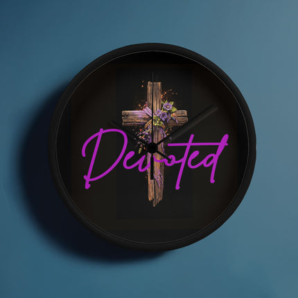Inspiring Heart Cross Wood Frame Clock – Christian Gift for Women