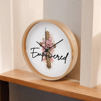 Inspiring Heart Cross Wall Clock – Christian Gift for Women