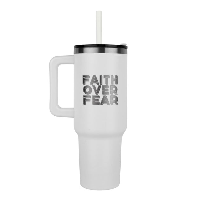 Faith Over Fear 40oz Tumbler – Christian Gift for Men