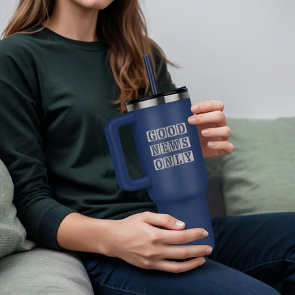 No Cap Just Cross 40oz Tumbler – Christian Gift for Women