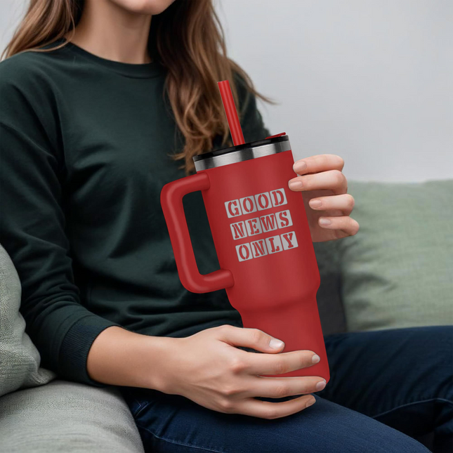 Good News Only | Joyful Christian 40oz Tumbler | Gift for Her