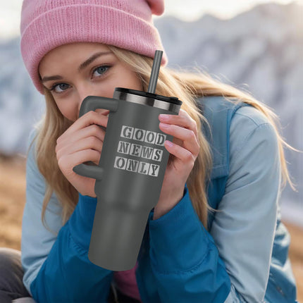 No Cap Just Cross 40oz Tumbler – Christian Gift for Women