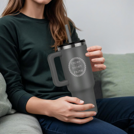 No Cap Just Cross 40oz Tumbler – Christian Gift for Women