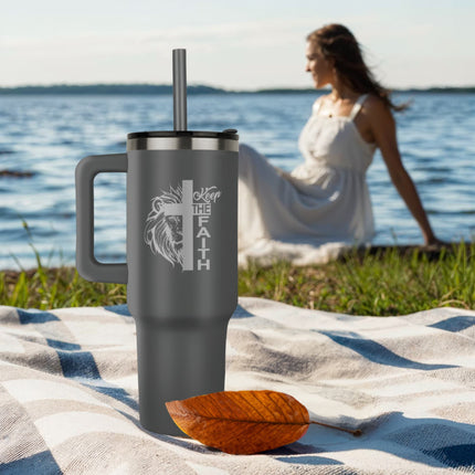 No Cap Just Cross 40oz Tumbler – Christian Gift for Women