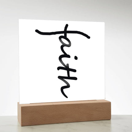 Faith Acrylic Plaque | LED Lighted Christian Home Decor Sign