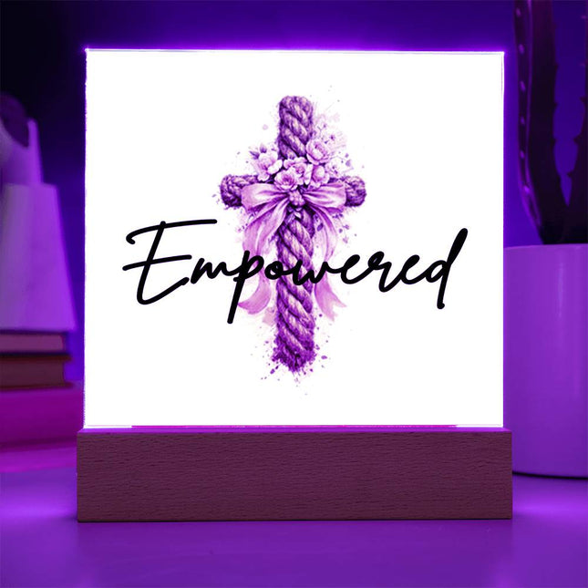 Empowered | Inspiring Christian Acrylic Square | Gift for Her