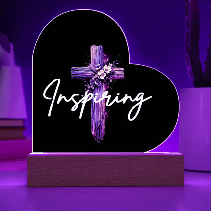 Inspiring | Christian Heart Acrylic Plaque and Sweetest Devotion Flower Bouquet | Gift for Her