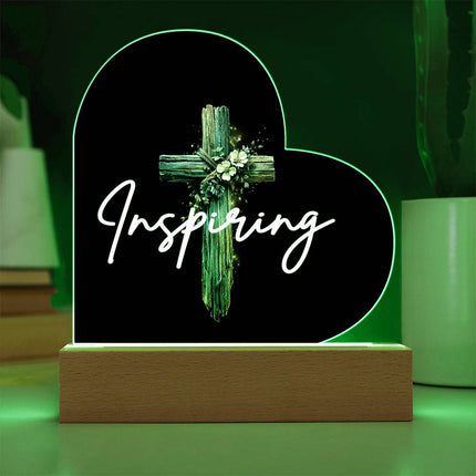 Inspiring | Christian Heart Acrylic Plaque and Sweetest Devotion Flower Bouquet | Gift for Her